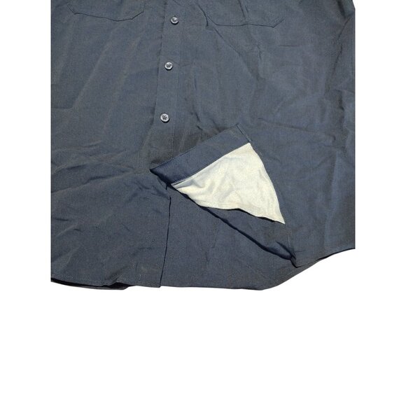 Orvis Men's Short Sleeve Performance Tech Shirt L Navy Blue Button Down - Picture 3 of 8